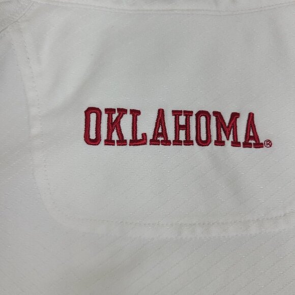Oklahoma Sooners‎ Polo Shirt Nike-Fit Team White Polyester Size X-Large - Picture 7 of 10